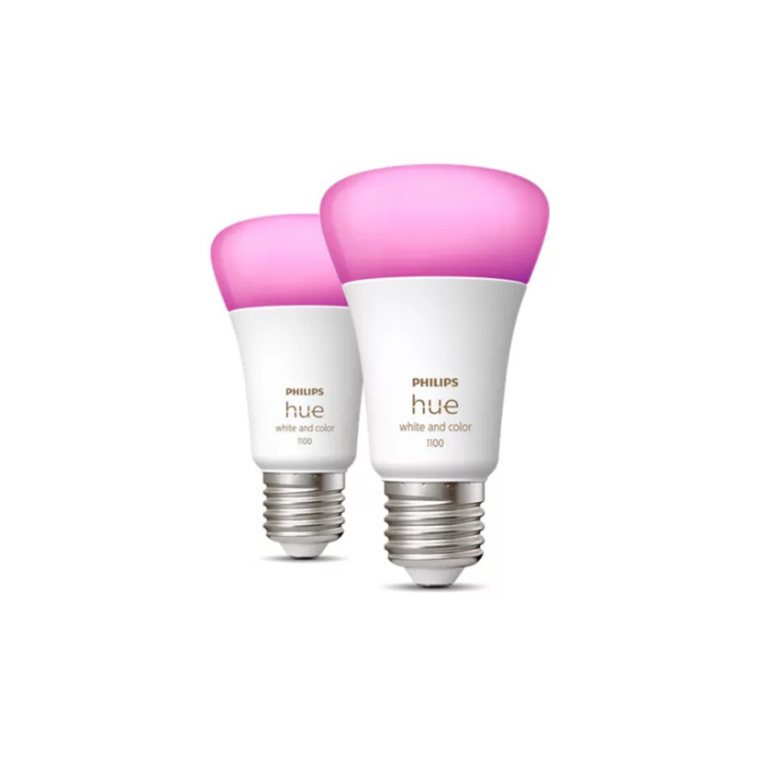 Philips Hue E27 A60 | Smart RGBW | 9W – 2 Pack